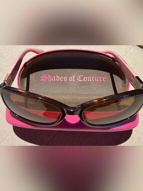 Juicy Couture Pink and Brown Sunglass Frame